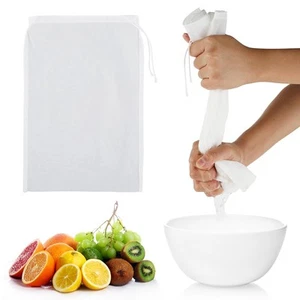 4 Pack Nylon Nut Milk Bag 8 × 12 Inches Fine Mesh Cheese Cloth Multiple Usage... - Picture 1 of 6