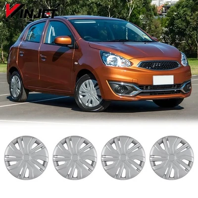 Tapacubos 4 piezas 14" llanta completa cubiertas de rueda laca para Mitsubishi Mirage 2014-2025 Foto 1 de 4