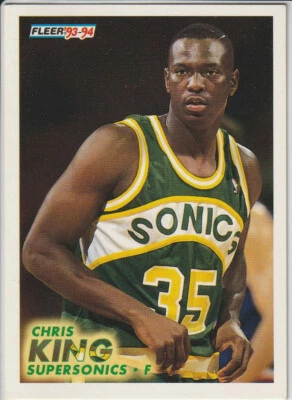 Chris KIng 1993-94 Fleer #383 Seattle Supersonics  Excellent - Image 1 of 2