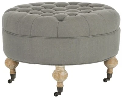 Safavieh CLARA ROUND OTTOMAN, Reduced Price 2172733170 MCR4601D - Image 1 of 4