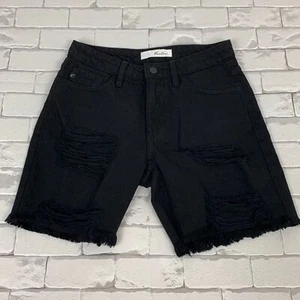 KanCan Distressed raw hem Black Shorts. Size Small. New! NWT - Picture 1 of 11