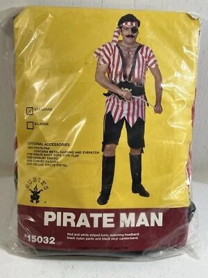 Camisa masculina pirata Buccaneer fantasia pirata tamanho padrão adulto - Imagem 1 de 4