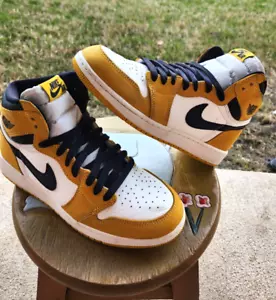 Jordan Retro 1 HIgh OG "Yellow Ochre" GS 7Y / Women 8.5 - Picture 1 of 9