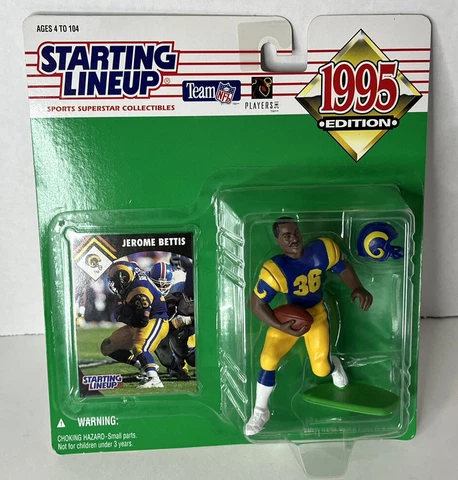 1995 Starting Lineup NFL Jerome Bettis Los Angeles Rams Collector's Figure - NEW Cover