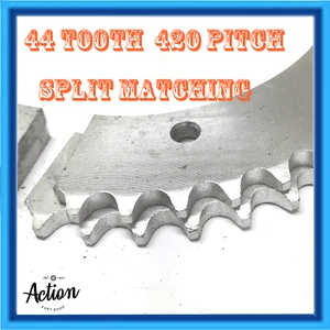 GO KART 44 tooth 420 pitch STEEL SPLIT SPROCKET SET SUIT 6 HOLE ALLOY CARRIER - Picture 1 of 2