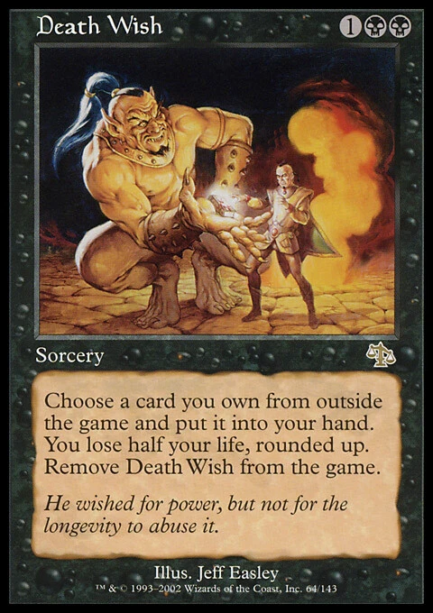 MTG Magic the Gathering Death Wish (64/143) Judgment LP - Image 1 of 1