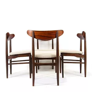4 Retro Vintage Danish Dining Chairs Mid Century Modern Rosewood Teak 60s 70s - Picture 1 of 1