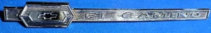 Chevrolet El Camino 1964 cromo panel trasero emblema 4412514 OEM - Imagen 1 de 2
