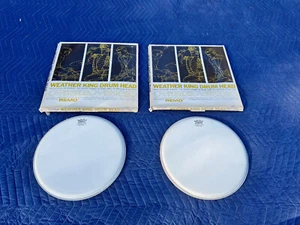 2 NOS 1970s Remo Weather King 12" Emperor Batter recubierto tambor cabeza skins - Imagen 1 de 8
