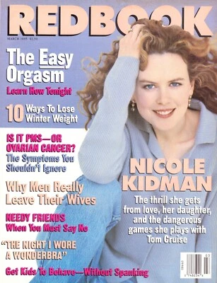 1995 Redbook March Nicole Kidman Paul Reiser Cheryl Tiegs Fashion Diet Makeup - Image 1 of 4