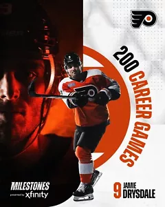 Jamie Drysdale 200 giochi giocati Philadelphia Flyers 8x10 NHL Hockey foto - Foto 1 di 1