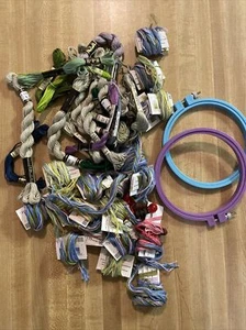 DMC Floss Lot 41 Pieces And 2 Hoops Included - Picture 1 of 7