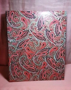 Paisley 1970's Photo Album Pink Red Black Gray Retro Vintage w/pics & Extras - Picture 1 of 11