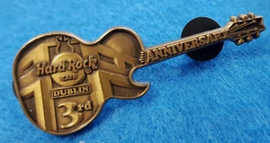 DUBLIN IRELAND 3rd ANNIVERSARY 3D FACADE ENTRANCE GUITAR Hard Rock Cafe PIN LE - Picture 1 of 1