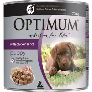 Optimum Puppy Chicken Rice 12 x 700g Wet Dog Food Nutrition Canine Diet Meat - Picture 1 of 12