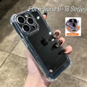 Wholesale Shockproof Clear Case Cover For iPhone 16 15 14 13 12 11Pro 8 7 6 X XR - Picture 1 of 8