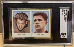 1957 Ferenc Puskas Sgc 3 Rookie Rc Lundvall Hand Cut Soccer Vtg Rekord Journal - Picture 1 of 4