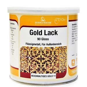 Goldlack Goldfarbe Metall Holz Vergoldung Gold Farbe Lack 750ml - Bild 1 von 8