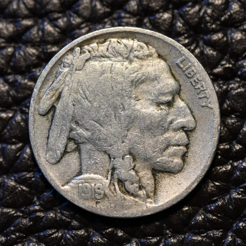(ITM-4947) 1919-S Buffalo Nickel ~  Fine+ (F+ / FN+) Condition ~ SHIPS FREE! Cover