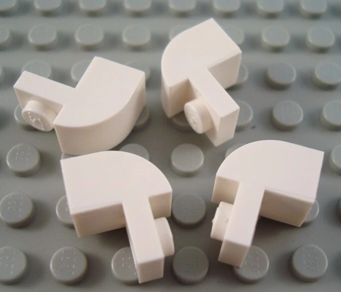 New LEGO Lot of 4 White 1x2x1 1/3 Curved Top Bricks - Image 1 of 1