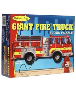 Melissa & Doug Riesiges Feuerwehrauto🚒 Bodenpuzzle - 24 Teile 4 Fuß lang zusammengebaut - Bild 1 von 6