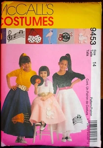 McCALLS Girl's Circle Skirt & Petticoat Sock Hop Sewing Pattern 9453 Costume - Picture 1 of 2