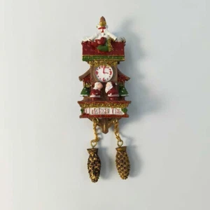 Reloj de cuco de Papá Noel imán refrigerador pegatina hogar resina recuerdo de Navidad - Imagen 1 de 3