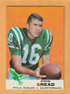 Norm Snead Philadelphia Eagles 1969 Topps #85 Wake Forest Newport News Virginia - Imagen 1 de 2