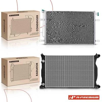 Kit de refrigeración de radiador y condensador de CA para Audi A4 Quattro A4 2005-2008 1,8 L 2,0 L Foto 1 de 4