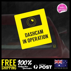 DASHCAM IN OPERATION Safety Decals Stickers Waterproof Car Van Truck 60x68mm - Picture 1 of 1