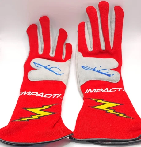 F1, FORMULA 1 MARIO ANDRETTI WORLD CHAMPION signed IMPACT GLOVES Cover
