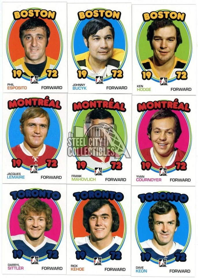 2009-10 In The Game 1972 The Year in Hockey Blank Back 200-Card Parallel Set Foto 1 de 1