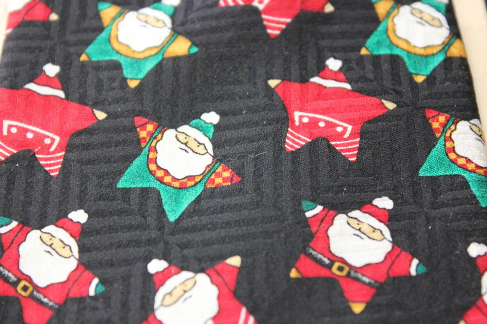 圣诞领带手工圣诞老人雪花 F N 100% 真丝美国 — 第 1/3 张图片