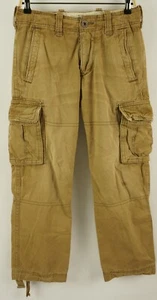 Vintage Abercrombie & Fitch Military Drawstring Cargo Pants Mens 28 x 30 Brown - Picture 1 of 12