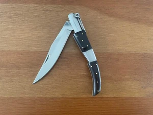 Navaja de Bolsillo Plegable Árabe 3.14" Escalas Madera Negra Navaja Artesanal en España - Imagen 1 de 10