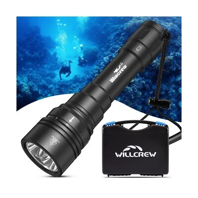 WILLCREW DX150 15000 Lumen Dive Lights Professional Scuba Diving Flashlight, Waterproo...