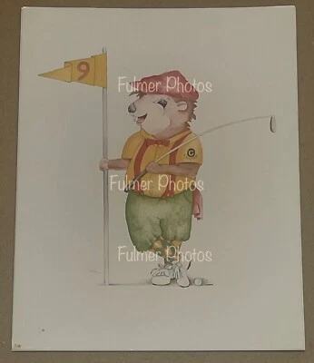 VTG 1960s CHIPPER Chipmunk HOLE #9 Golf Art Humor Decor POSTER PHOTO 11x14 COA - Image 1 of 4