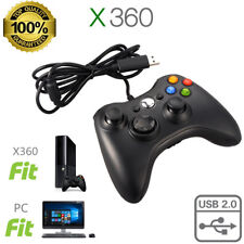 New Black Wired USB Game Pad Controller For Microsoft Xbox 360 PC Windows