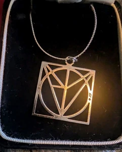 JCF Esterlina 925 MENSAJE SECRETO I LoveYou Colgante Collar 22" En Cadena Desconocida  - Imagen 1 de 5