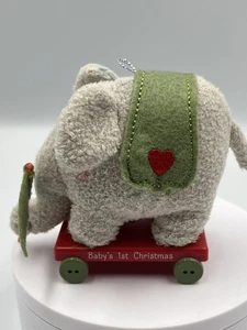 Hallmark Christmas Tree Ornament Li'l Peanut Babys First 2012 Elephant Wagon - Picture 1 of 24