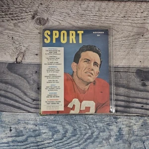 Sport Magazine November 1950 Harry Agganis Boston University Cover Football VTG - Picture 1 of 5