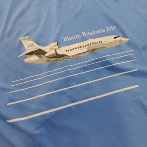 Nike Dri-Fit Tee t-shirt Bloom Business Jets Sz Large Blue EUC - Picture 1 of 8
