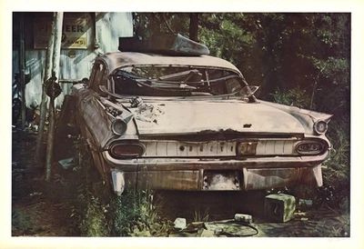 JOHN SALT Pioneer Pontiac SIGNED 19.5" x 28.5" Offset Lithograph 1977 Realism Mu - Image 1 of 4