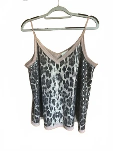 Entro Tanktop Leopardenmuster Pailletten M - Bild 1 von 6