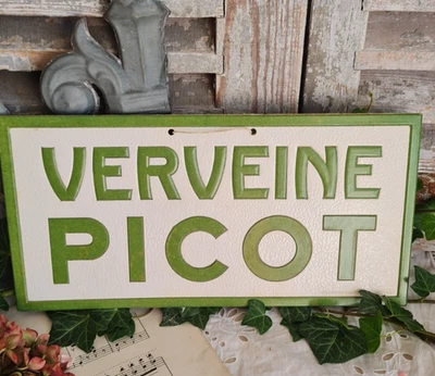 ANCIEN CARTON  PUBLICITAIRE VERVEINE PICOT CAFE BISTRO - Photo 1/2