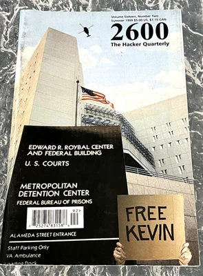 2600 Hacker Quarterly Magazine 1999 FREE KEVIN MITNICK Cover Hacktivism ANON - Image 1 of 4