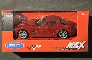 Welly NEX Models, Mercedes SLS AMG, Red, 1.43 Scale, Like Hotwheels - Picture 1 of 5