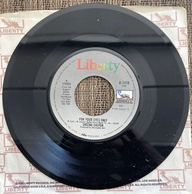 Sheena Easton - For Your Eyes Only / (same) Soundtrack - Liberty A-1418 M - Image 1 of 2