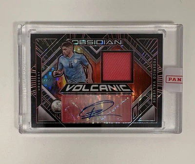 2021-22 Panini Obsidian Volcanic Material Federico Valverde Electric Etch Red /6 - Image 1 of 3