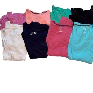 Lot of 8 Women's Summer Short Sleeve T-Shirts 2X Various Brands - Picture 1 of 7